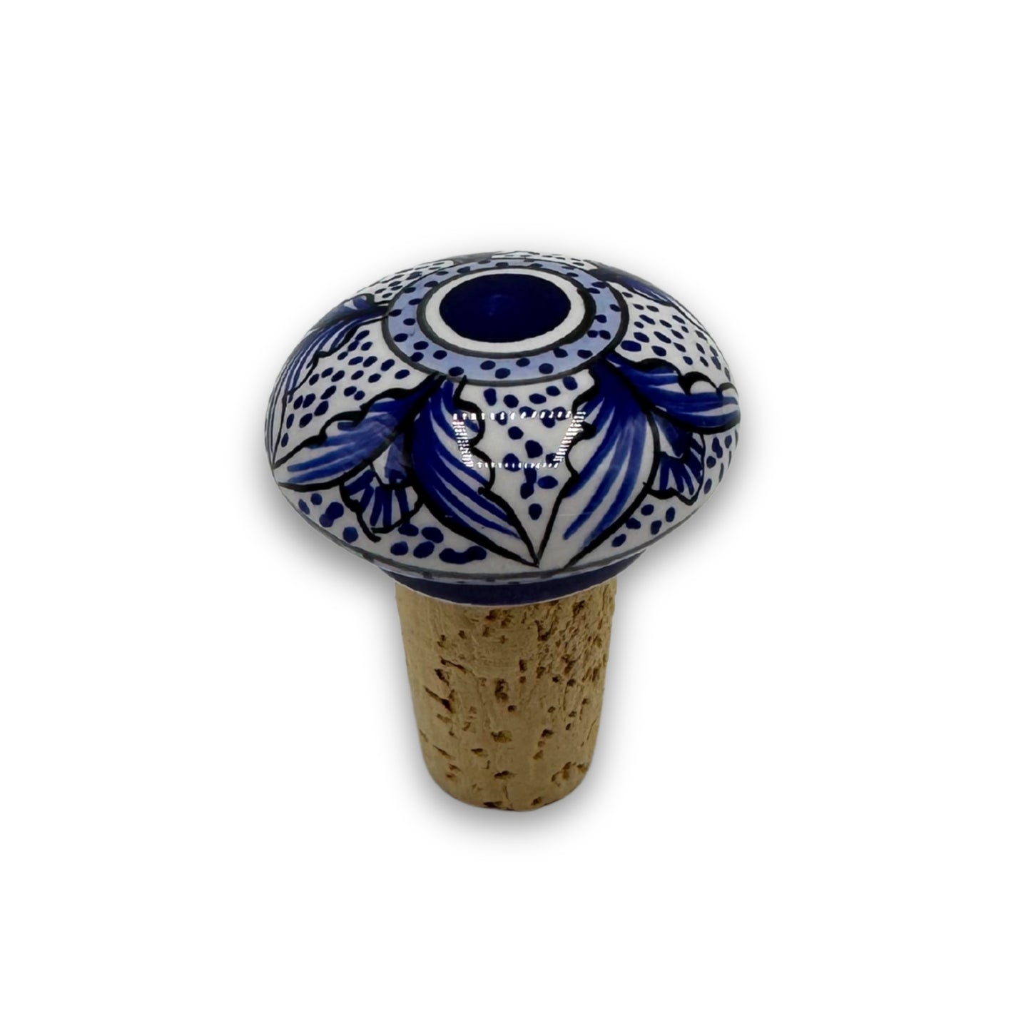 Tappi per vino in ceramica dipinti a mano