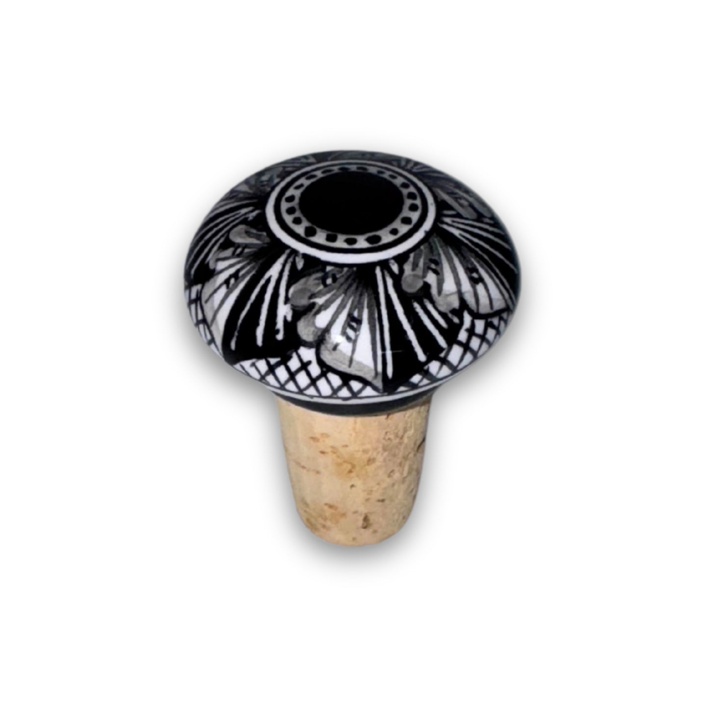 Tappi per vino in ceramica dipinti a mano