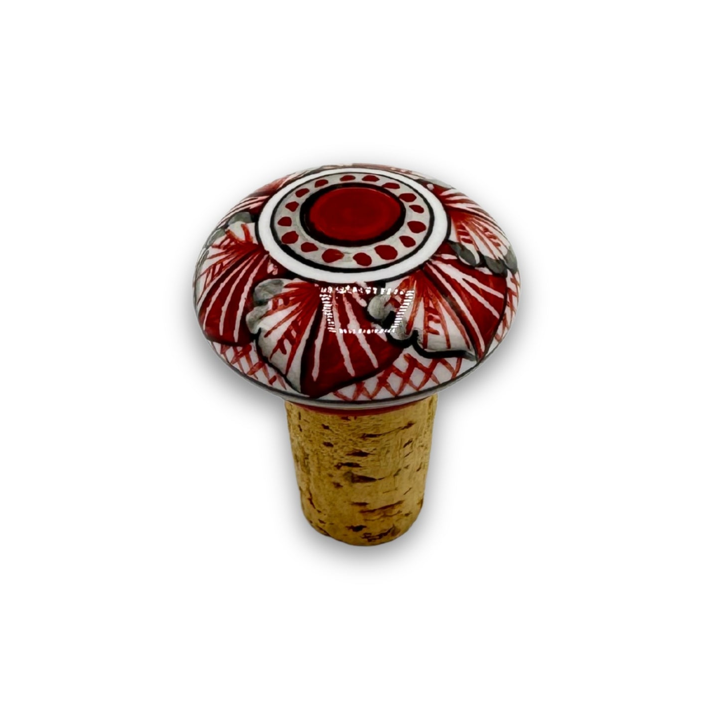 Tappi per vino in ceramica dipinti a mano