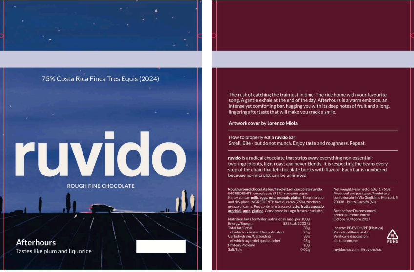 Tafel Schokolade "Afterhours" - 50 g