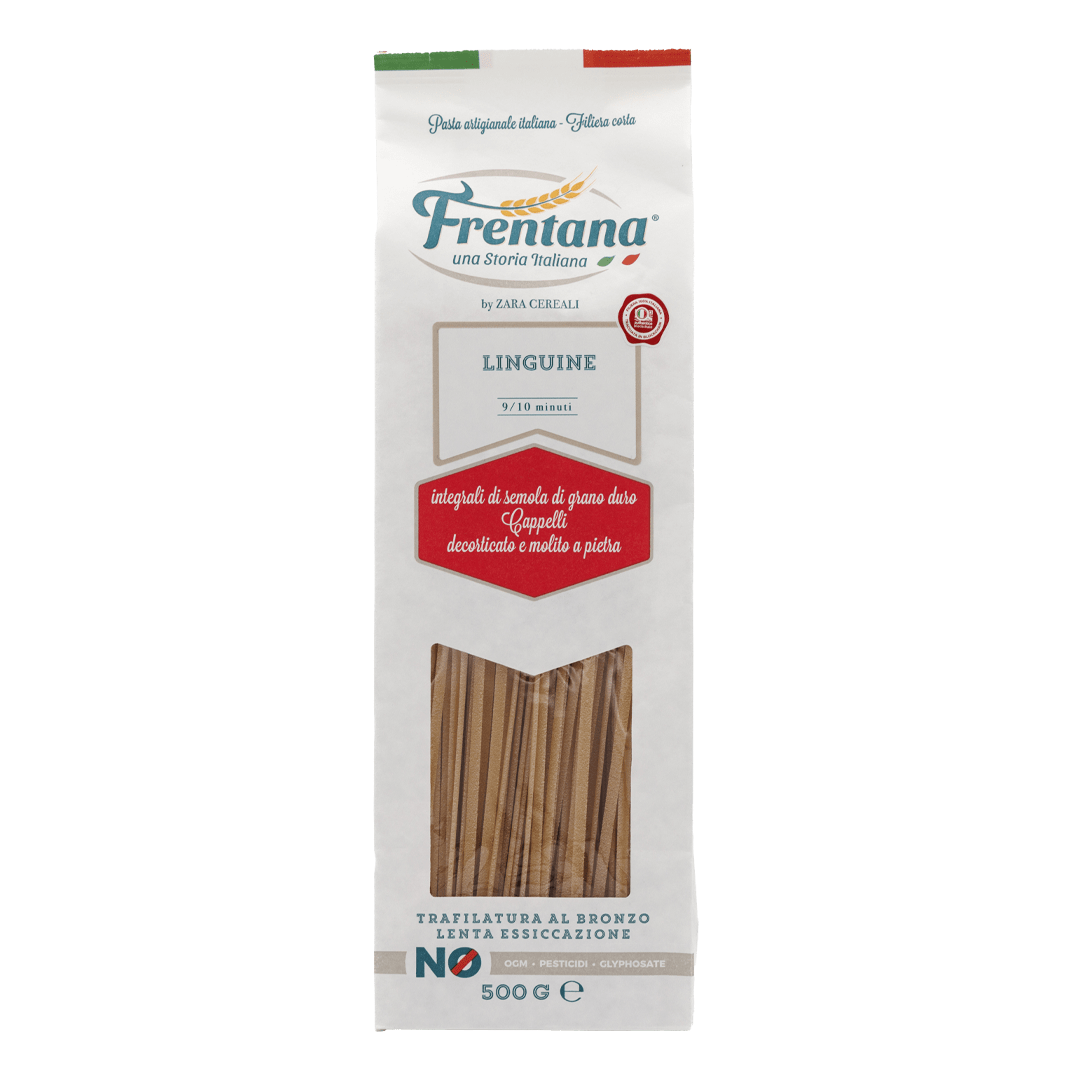Frentana Linguine aus Vollkorn-Senatore-Cappelli-Hartweizengrieß – traditionelle italienische Pasta mit Bronzeform gepresst, 500 g