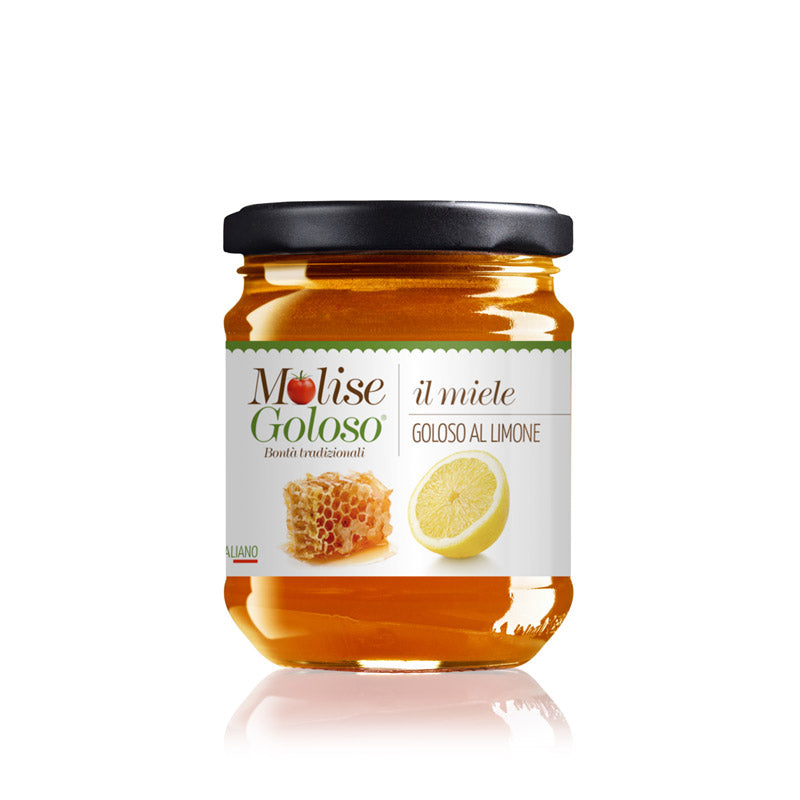 Molise Goloso Zitronenhonig im Glas – Italienischer Honig mit natürlichem Zitronenaroma, perfekt für Tee und Desserts