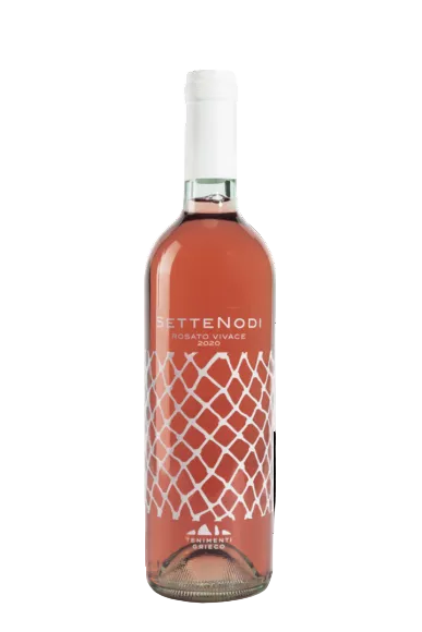 Settenodi Rosato Vivace 2020 – fruchtiger italienischer Roséwein mit modernem Netzdesign auf der Flasche