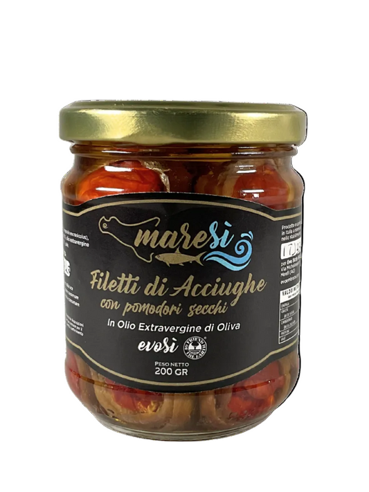 Maresì Anchovies mit getrockneten Tomaten