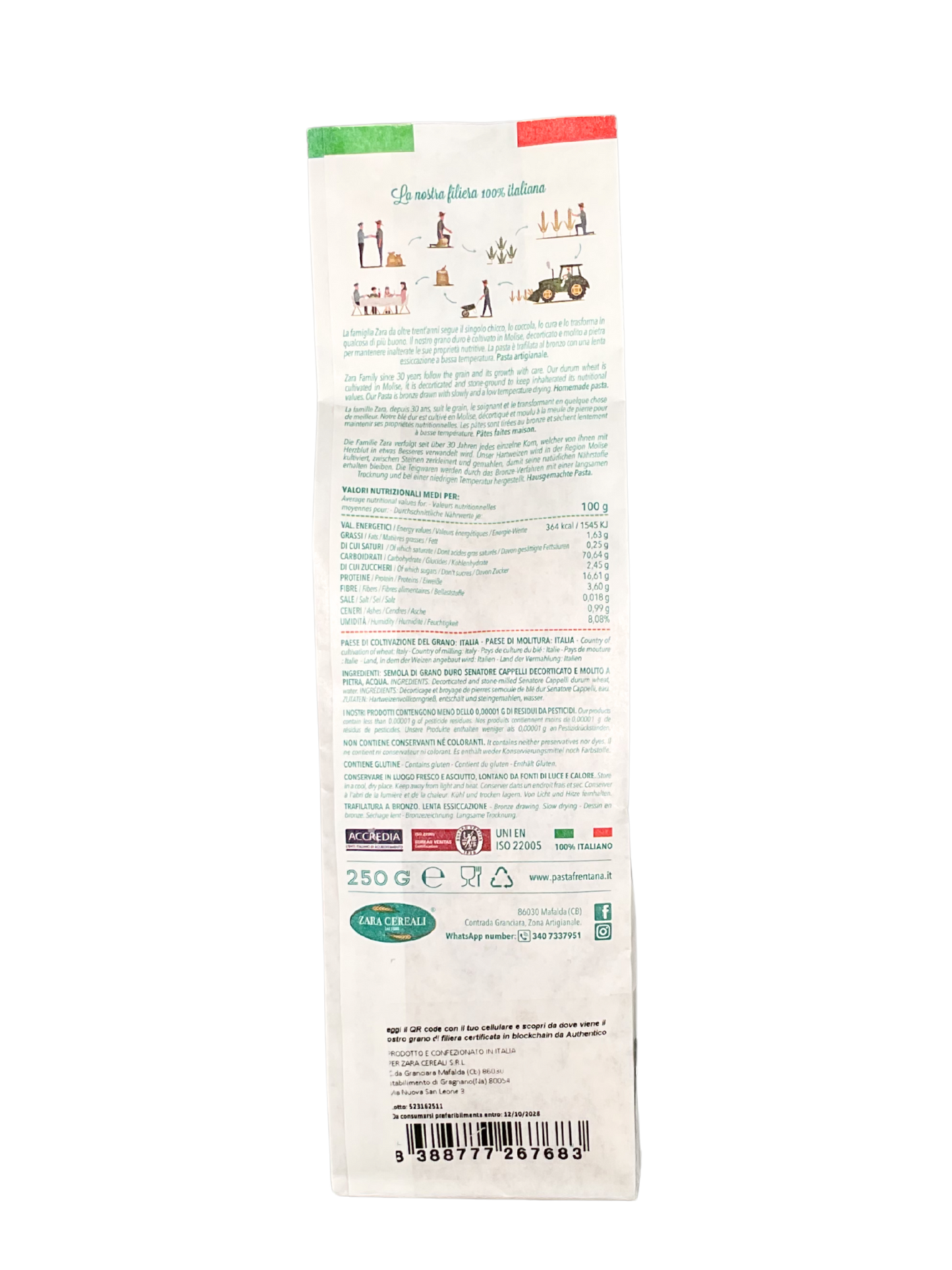 Sedani Rigati - Hartweizen Pasta Senatore Cappelli - 250 g