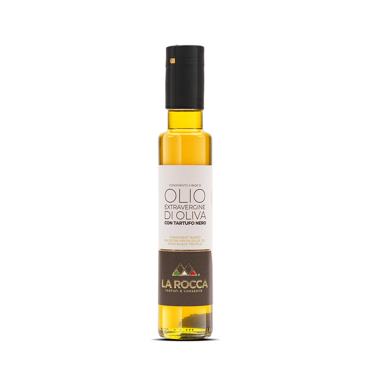 La Rocca Olivenöl mit schwarzem Trüffel – Olio Extravergine di Oliva con Tartufo Nero, edles Trüffelöl aus Italien