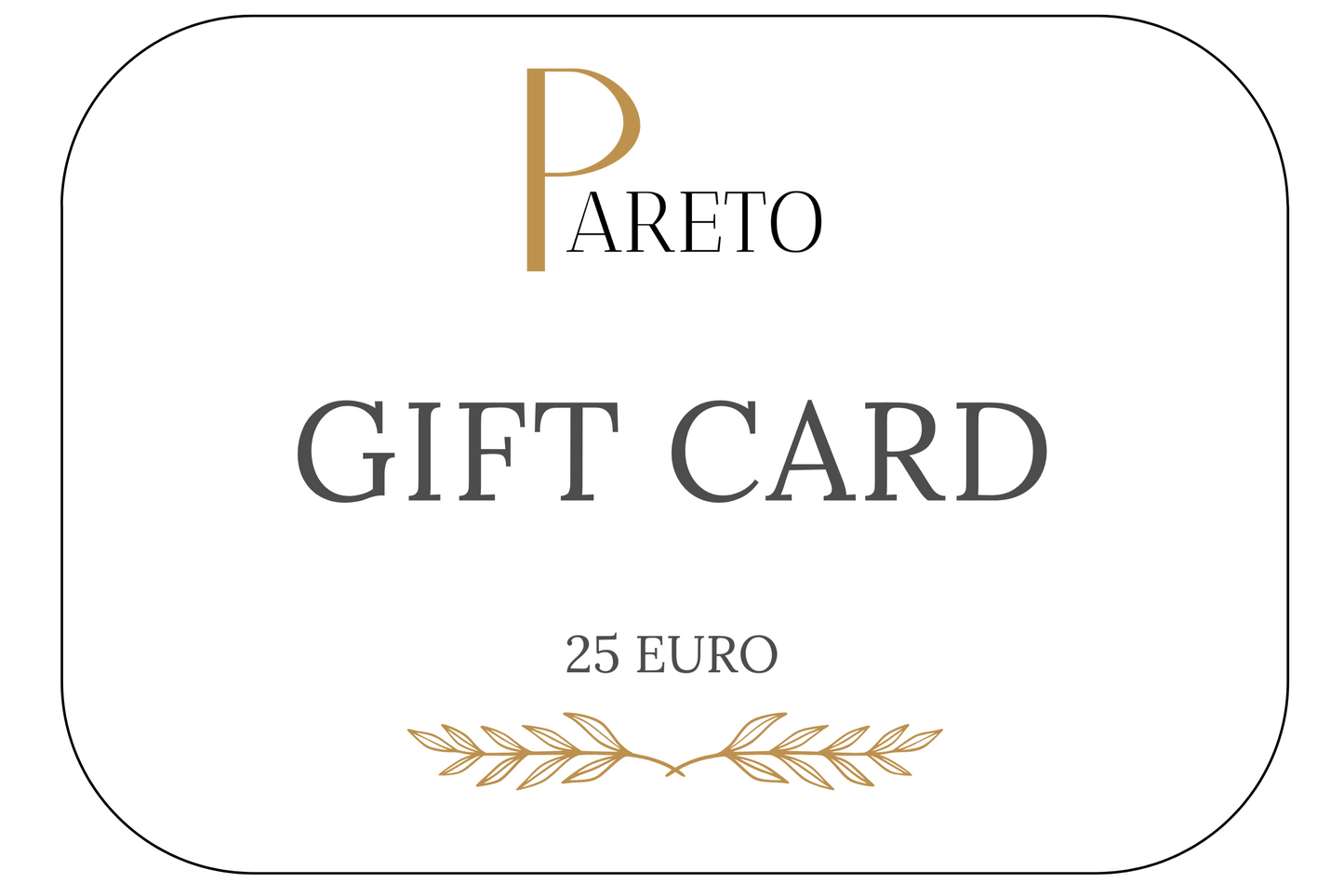 Tarjeta regalo Pareto